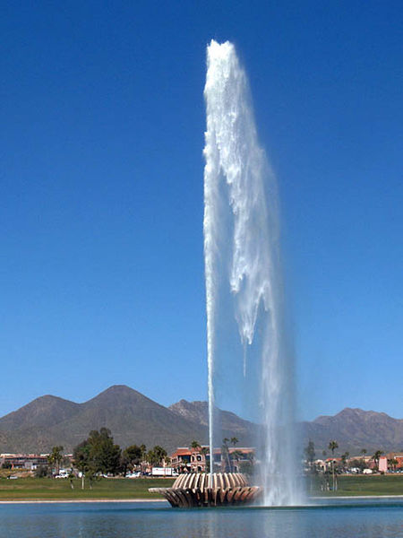The famous Fountain Hills fountain